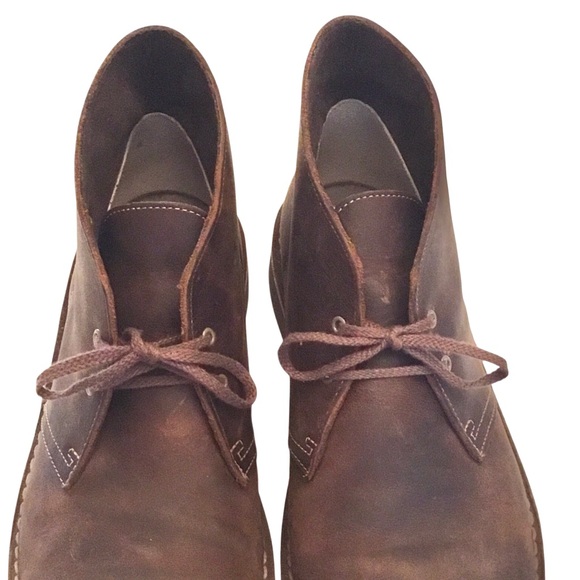 Clarks Bushacre 2 Dark Brown Leather Chukka Boots Size 10.5 Lace-up Ankle Boot - Picture 6 of 14